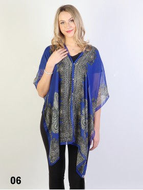 Reversible Pearl Chiffon Top with Filigrees